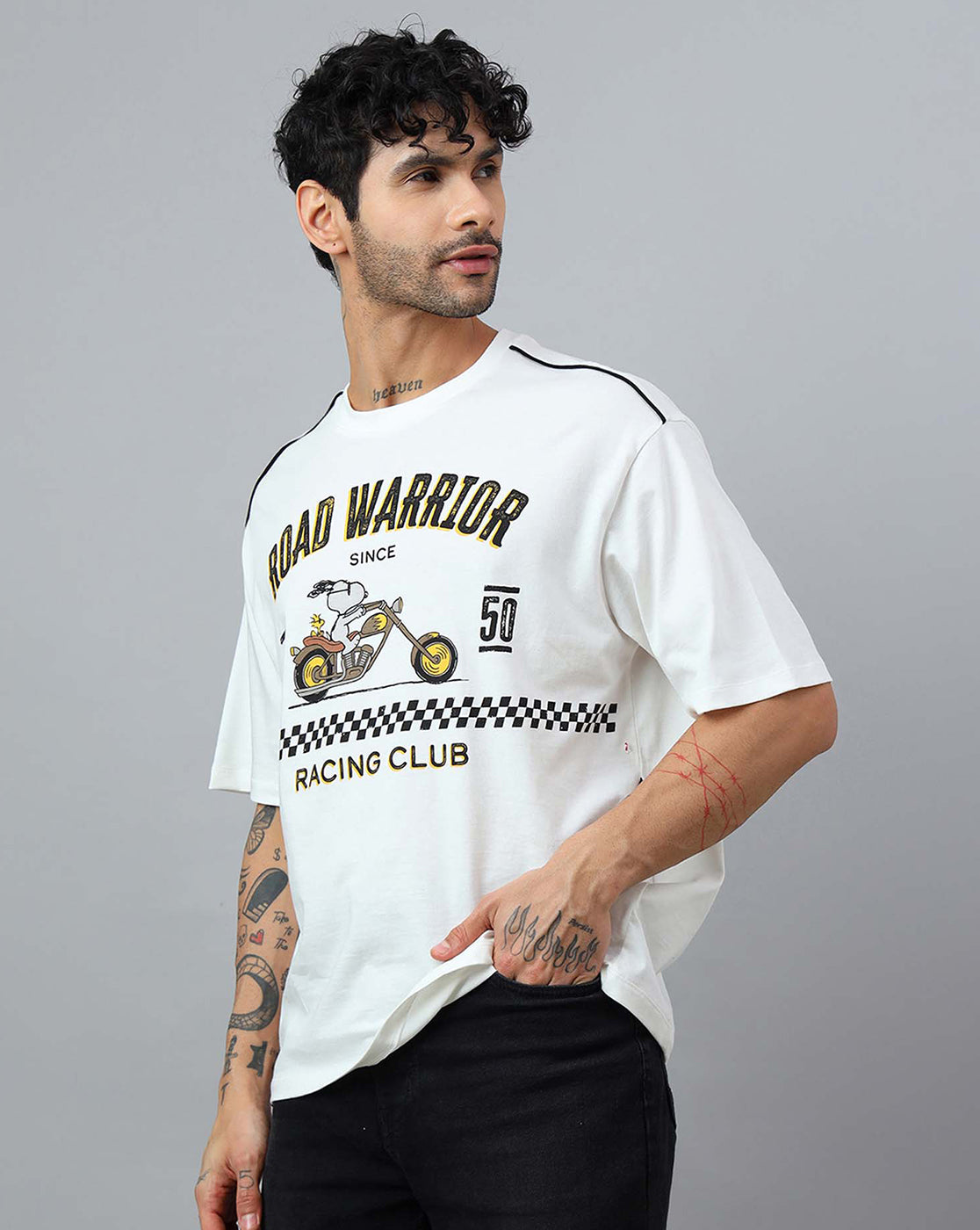 Peanuts Printed Oversized Tshirt For Men