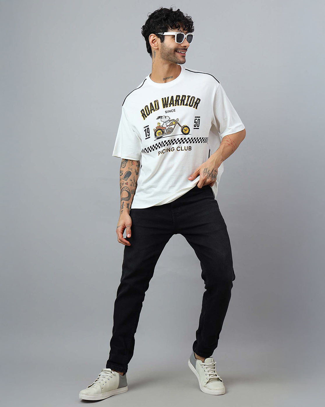 Peanuts Printed Oversized Tshirt For Men
