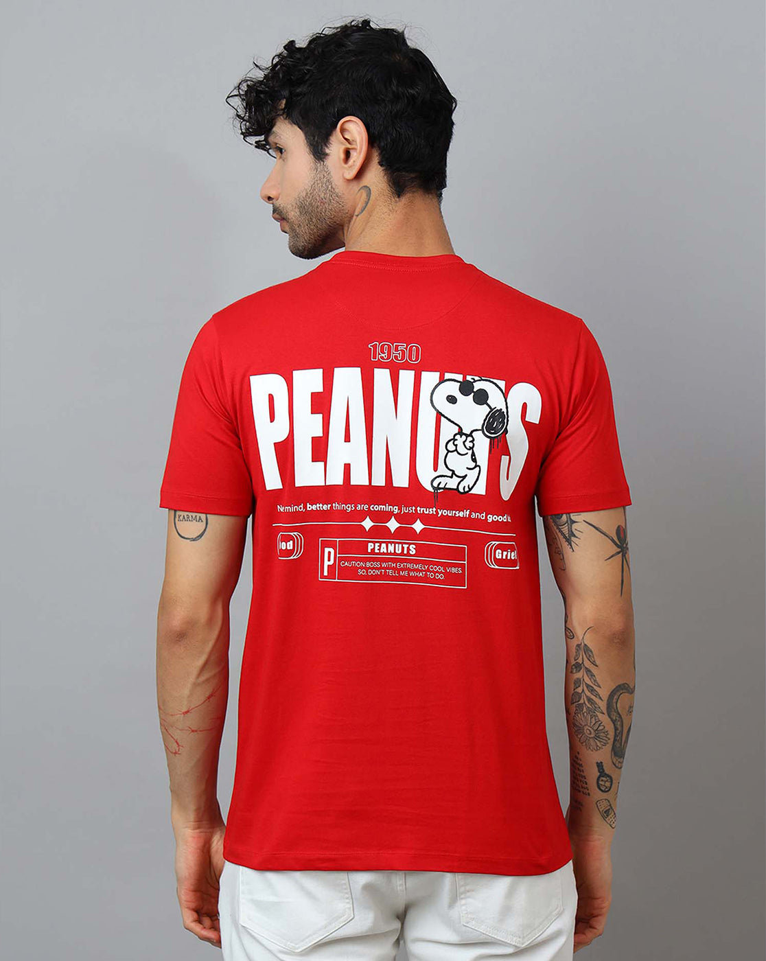 Peanuts Printed Regular Fit Tshirt For Men