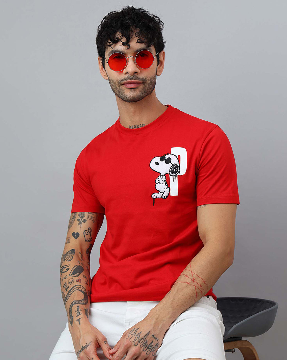 Peanuts Printed Regular Fit Tshirt For Men