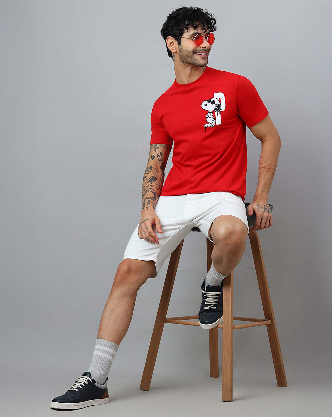 Peanuts Printed Regular Fit Tshirt For Men