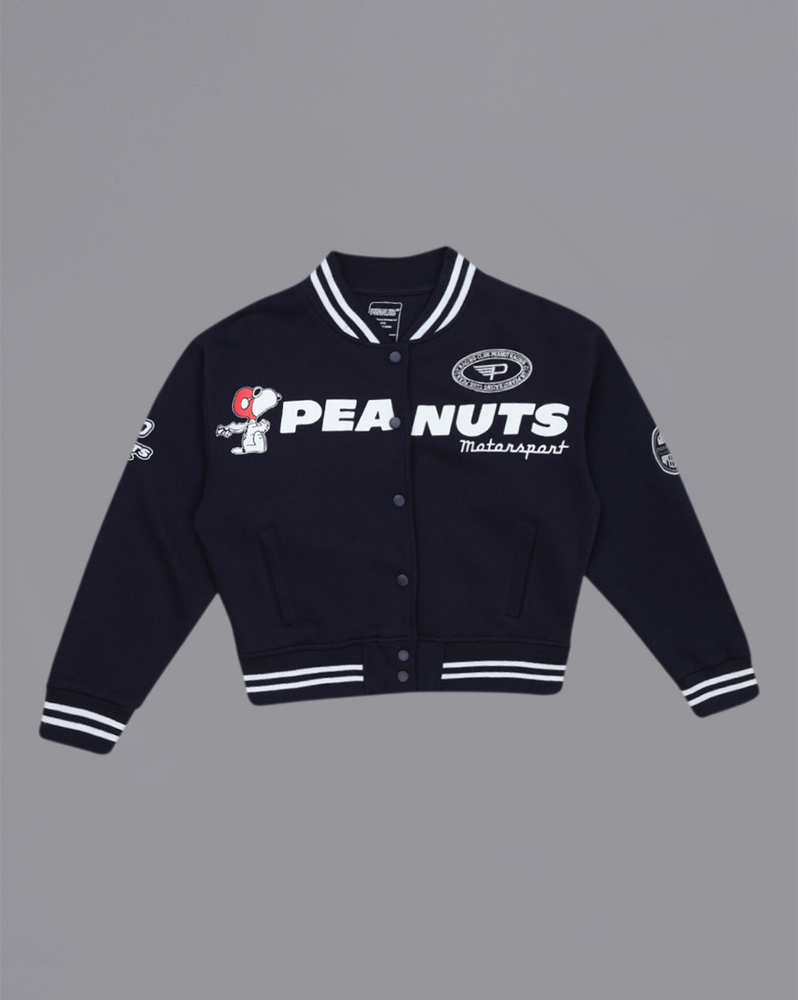 Peanuts Printed Regular Fit Jacket For Women