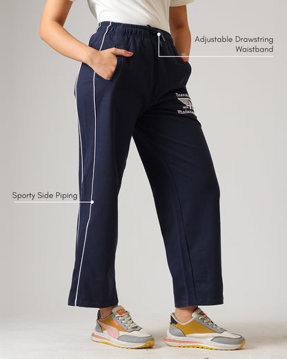 Peanuts Motorsport embroidered Straight Joggers  Women