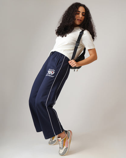 Peanuts Motorsport embroidered Straight Joggers  Women