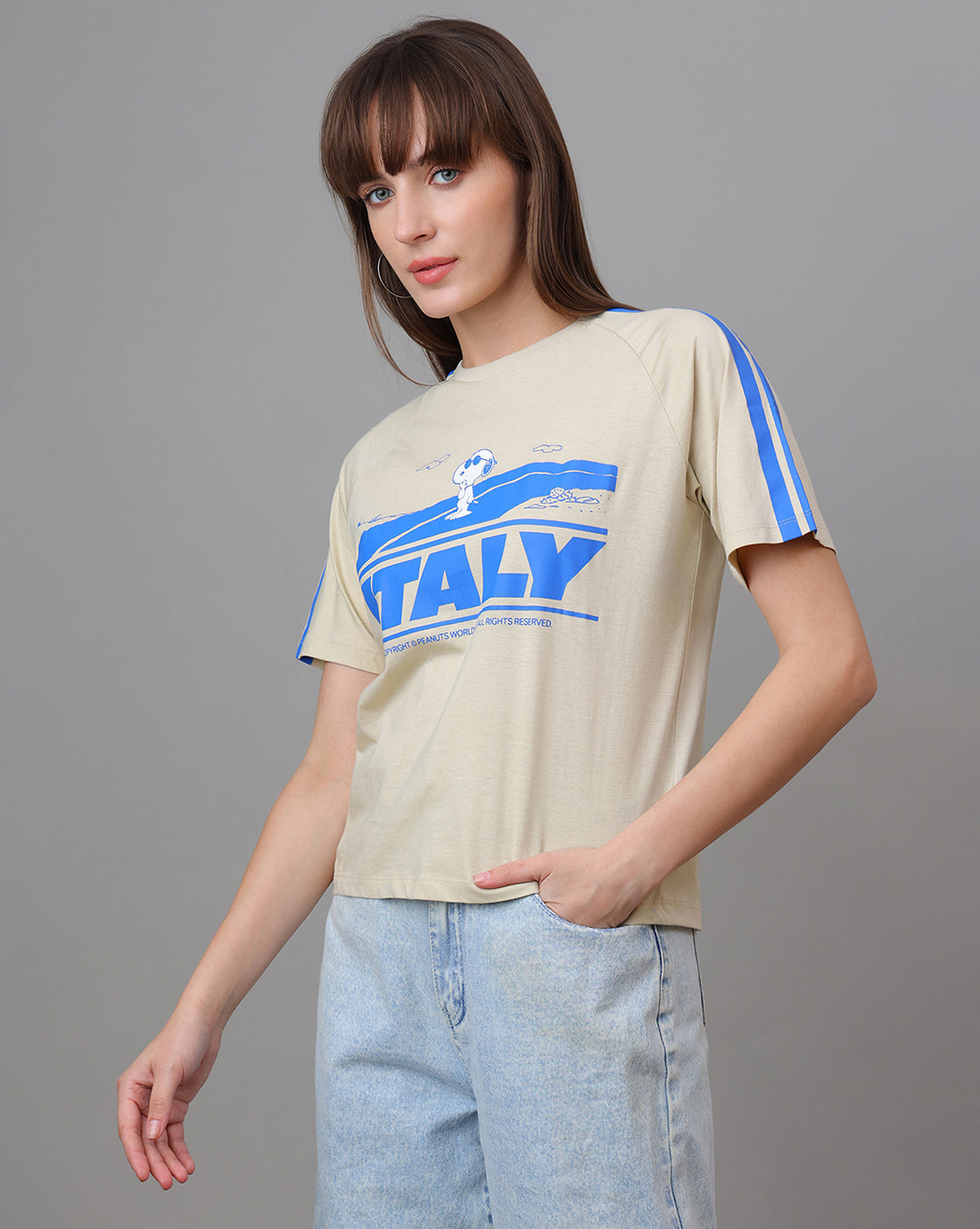 Peanuts Printed Regular Fit Tshirt For Women