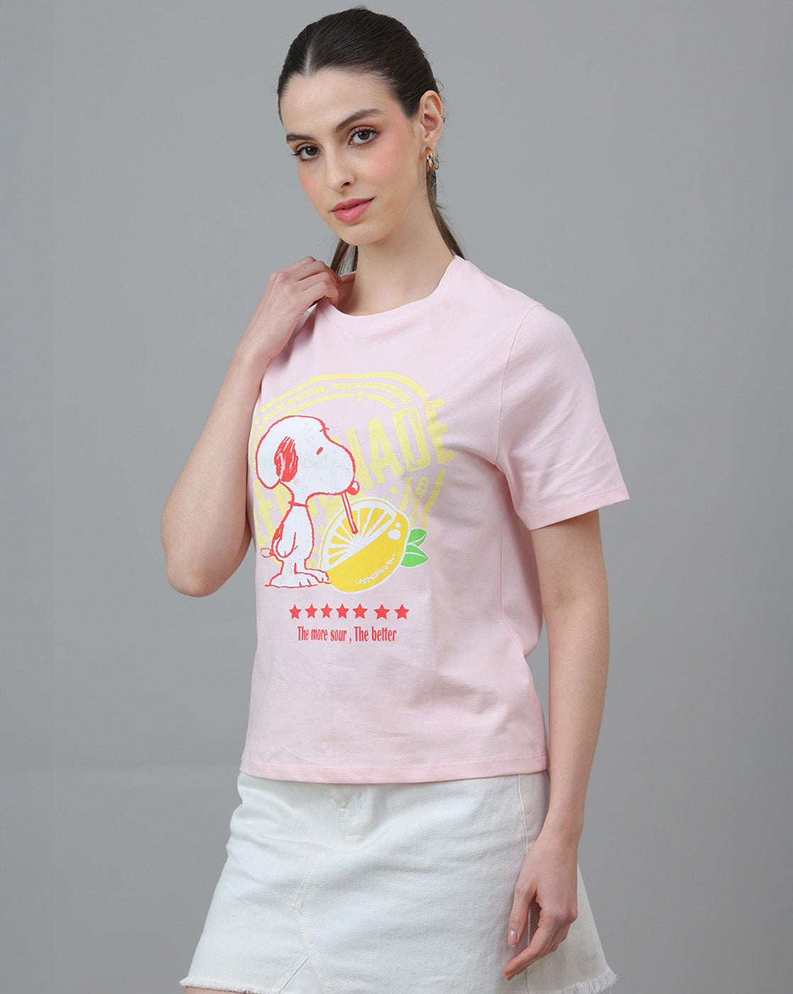 Peanuts Printed Regular Fit Tshirt For Women