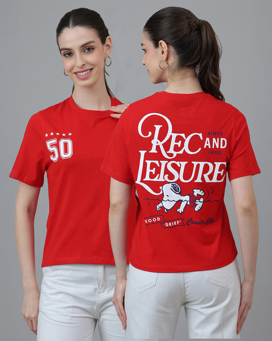 Peanuts Printed Regular Fit Tshirt For Women