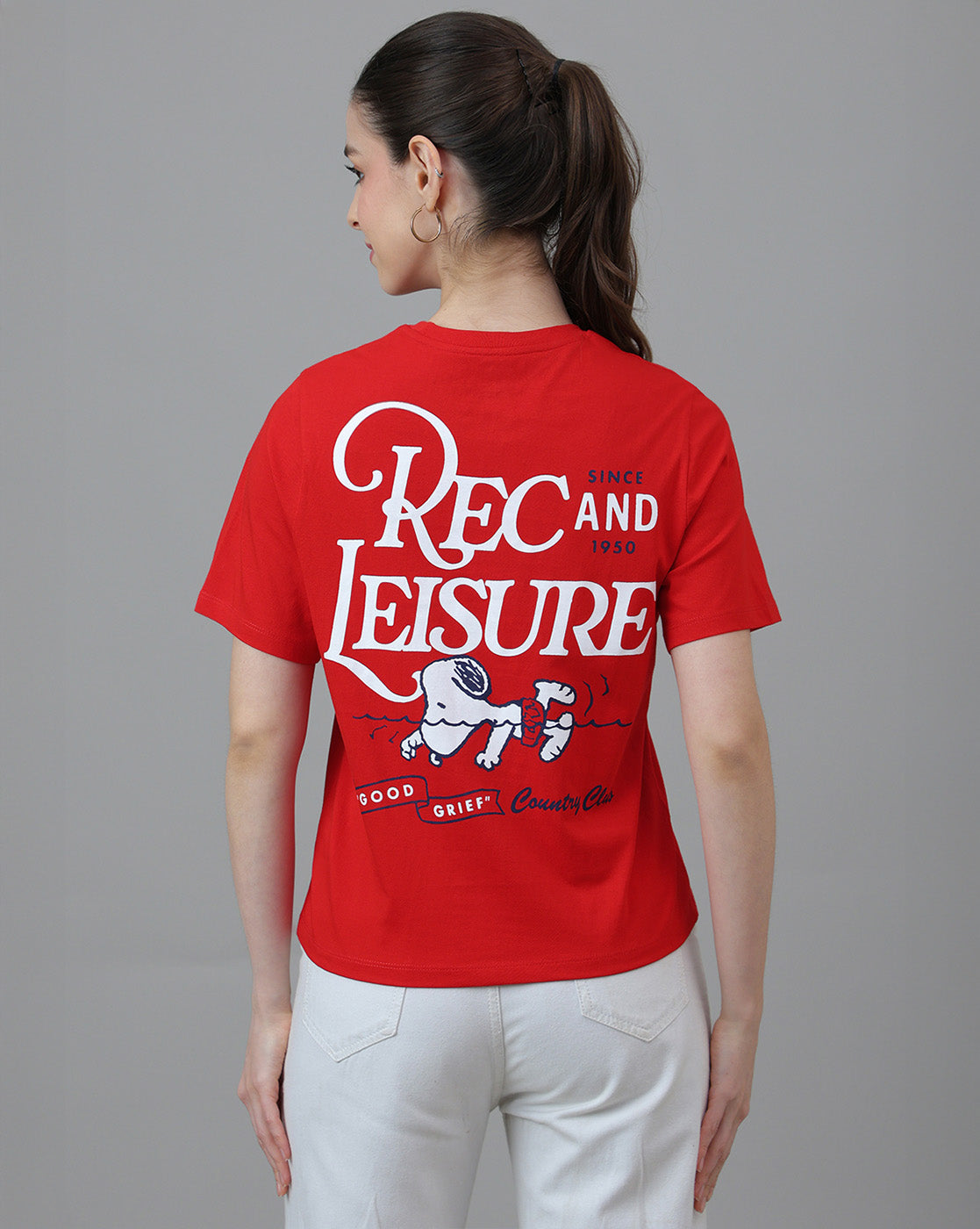 Peanuts Printed Regular Fit Tshirt For Women