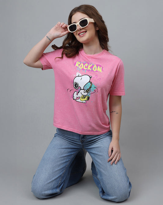 Peanuts Printed Regular Fit Tshirt For Women