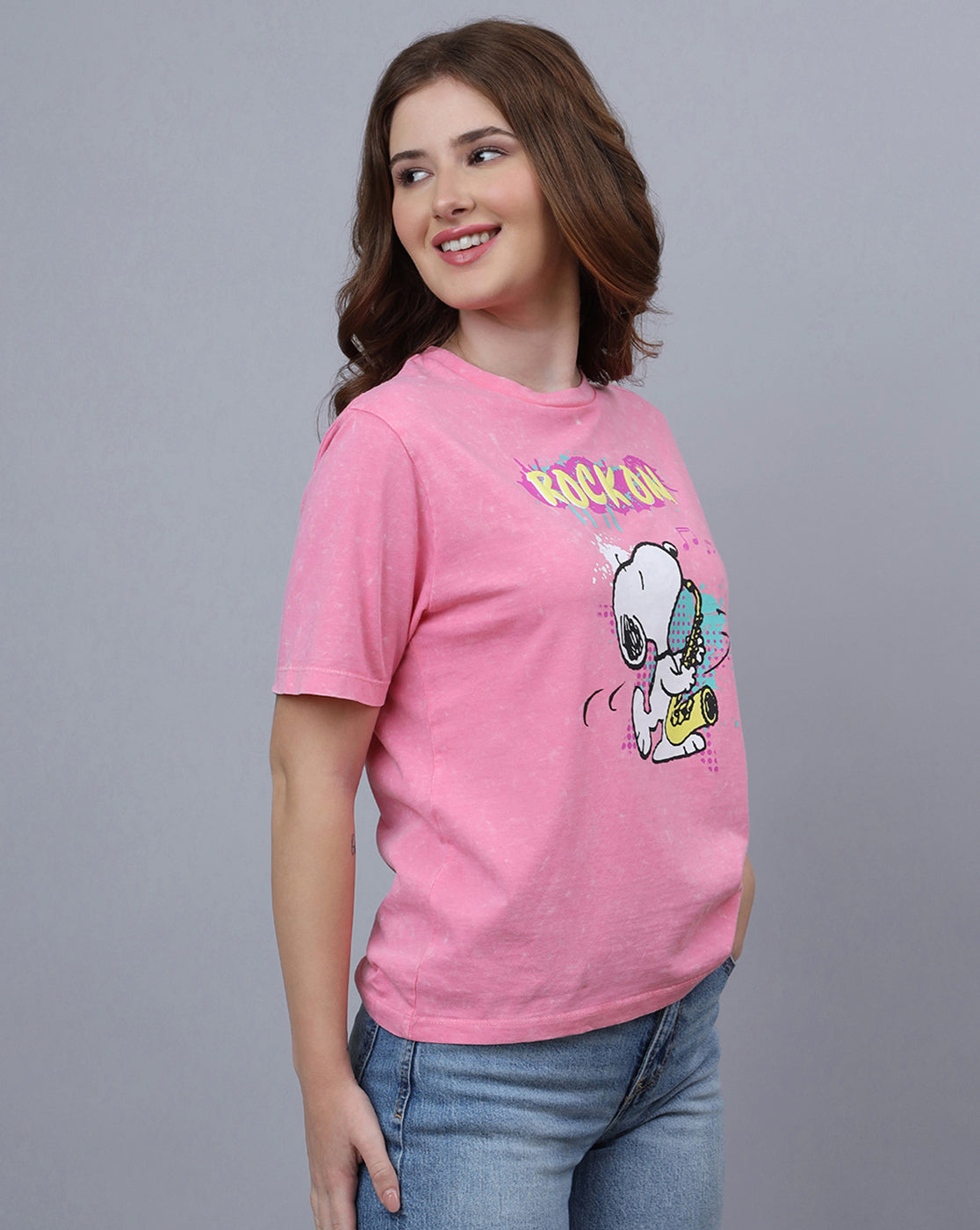 Peanuts Printed Regular Fit Tshirt For Women
