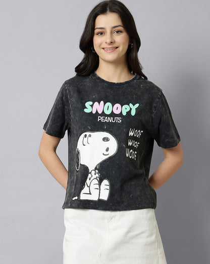Snoppy  Regular Fit Tshirt  Women