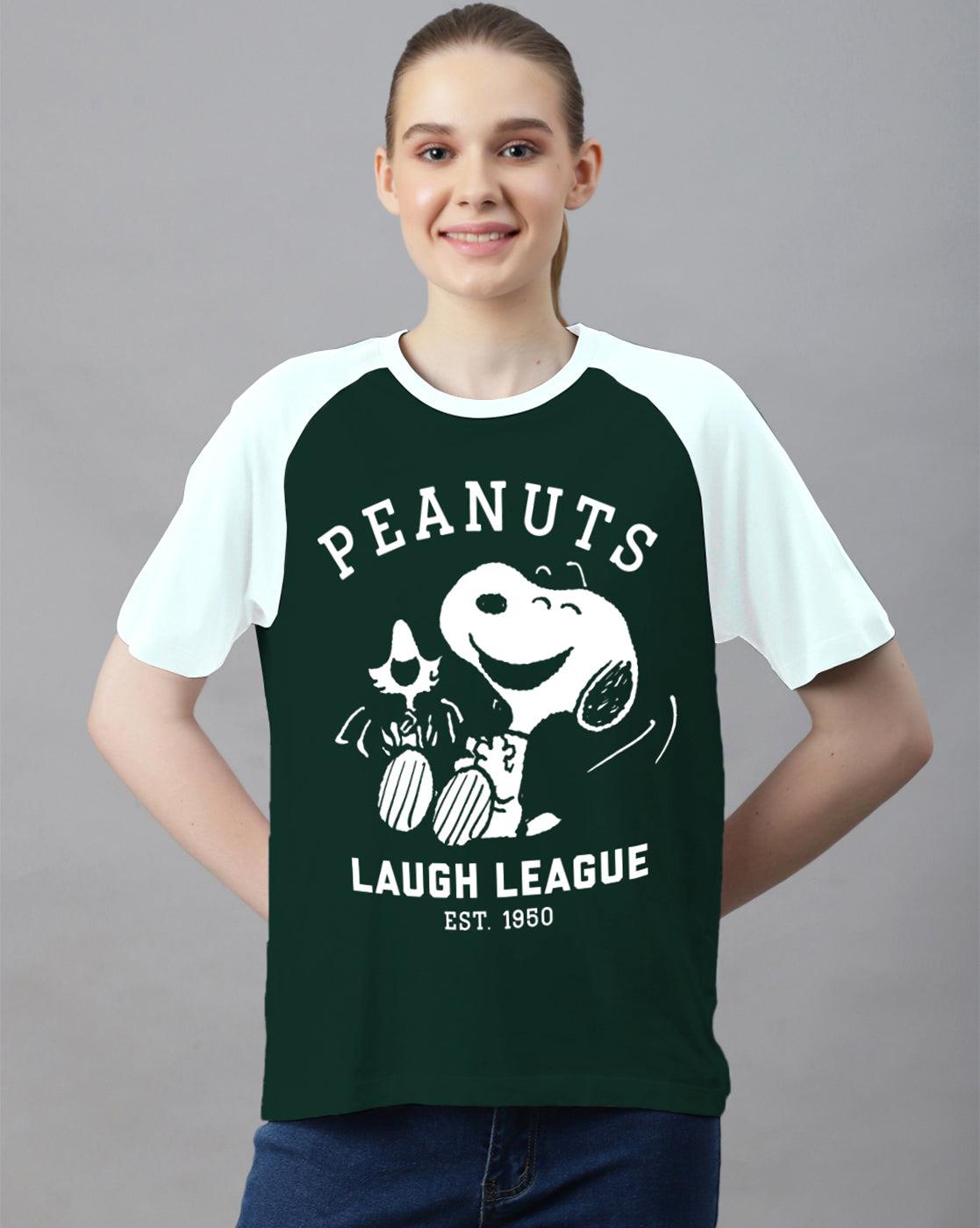 Peanuts Regular Fit Round Neck Tshirt For Young Women