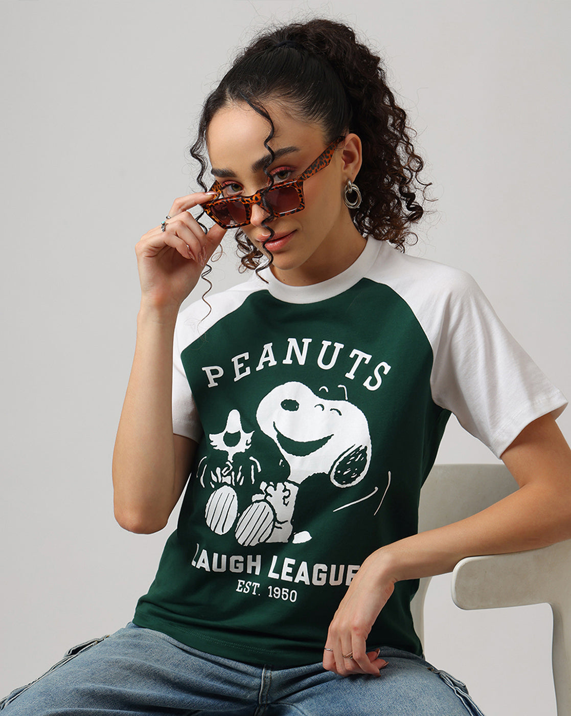 Peanuts Regular Fit Round Neck Tshirt  Young Women
