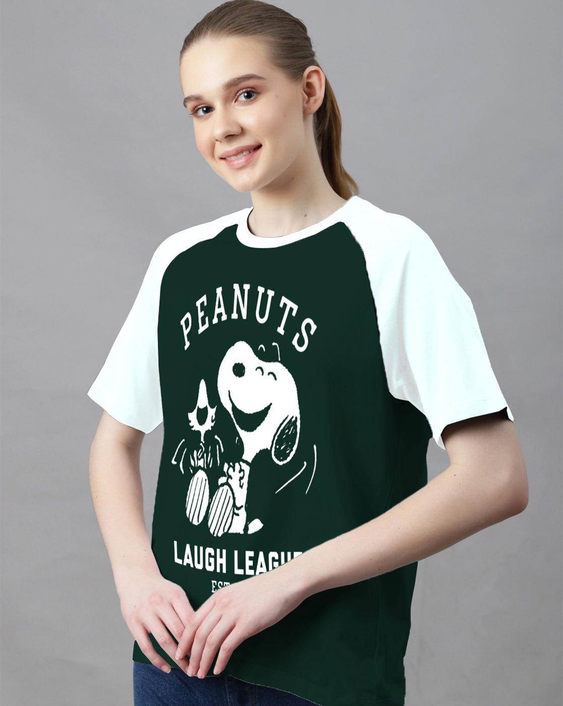 Peanuts Regular Fit Round Neck Tshirt For Young Women