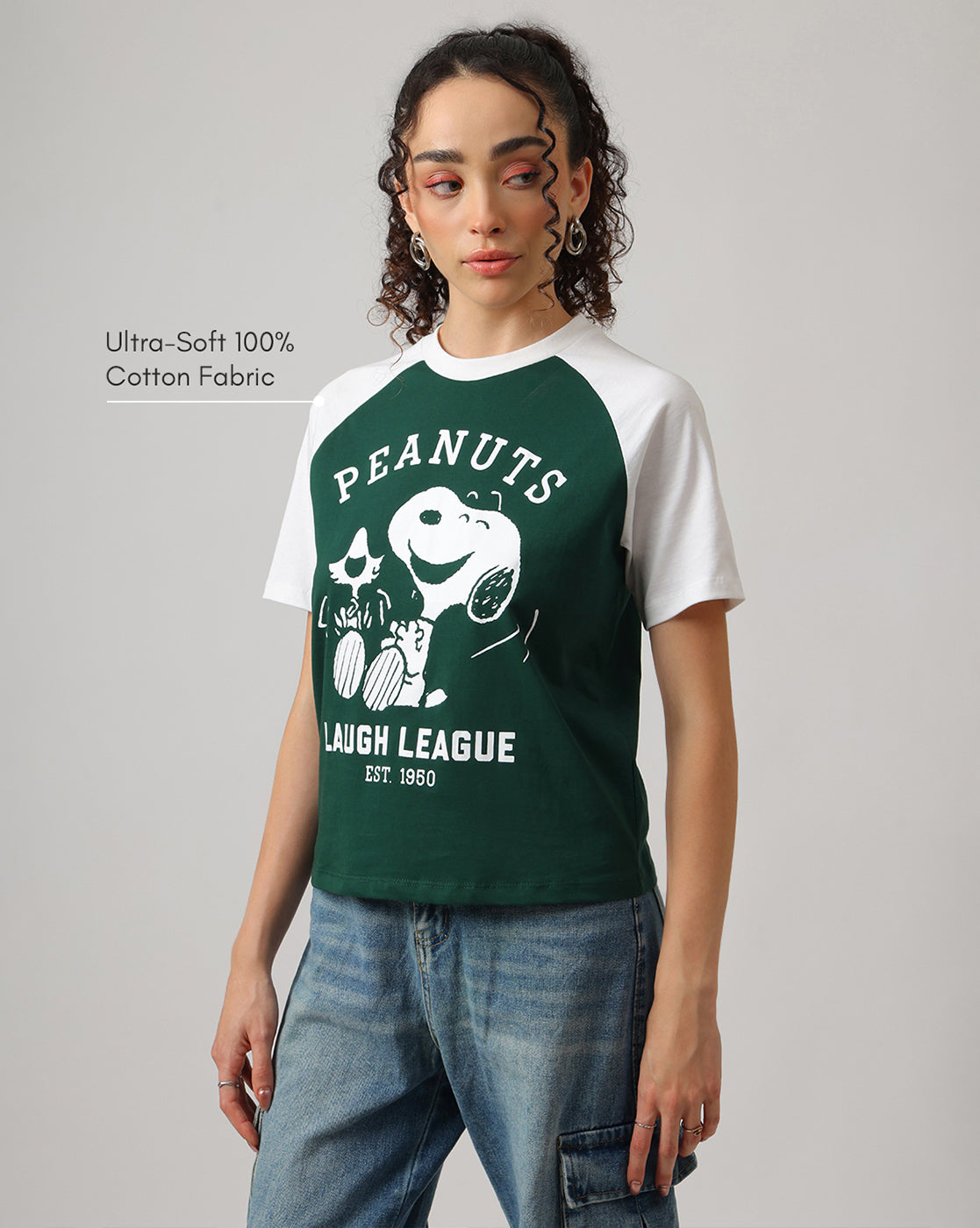 Peanuts Regular Fit Round Neck Tshirt  Young Women