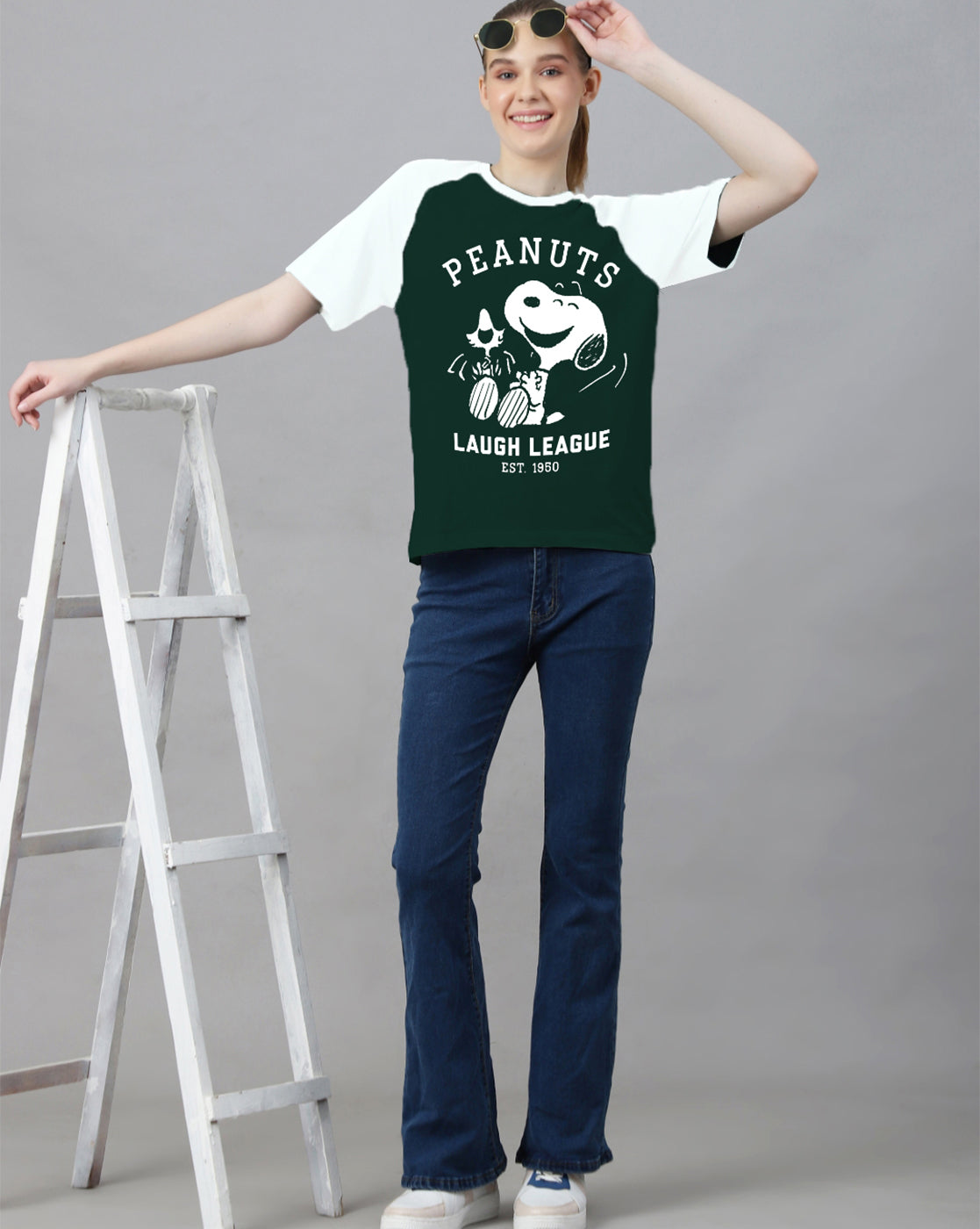 Peanuts Regular Fit Round Neck Tshirt For Young Women