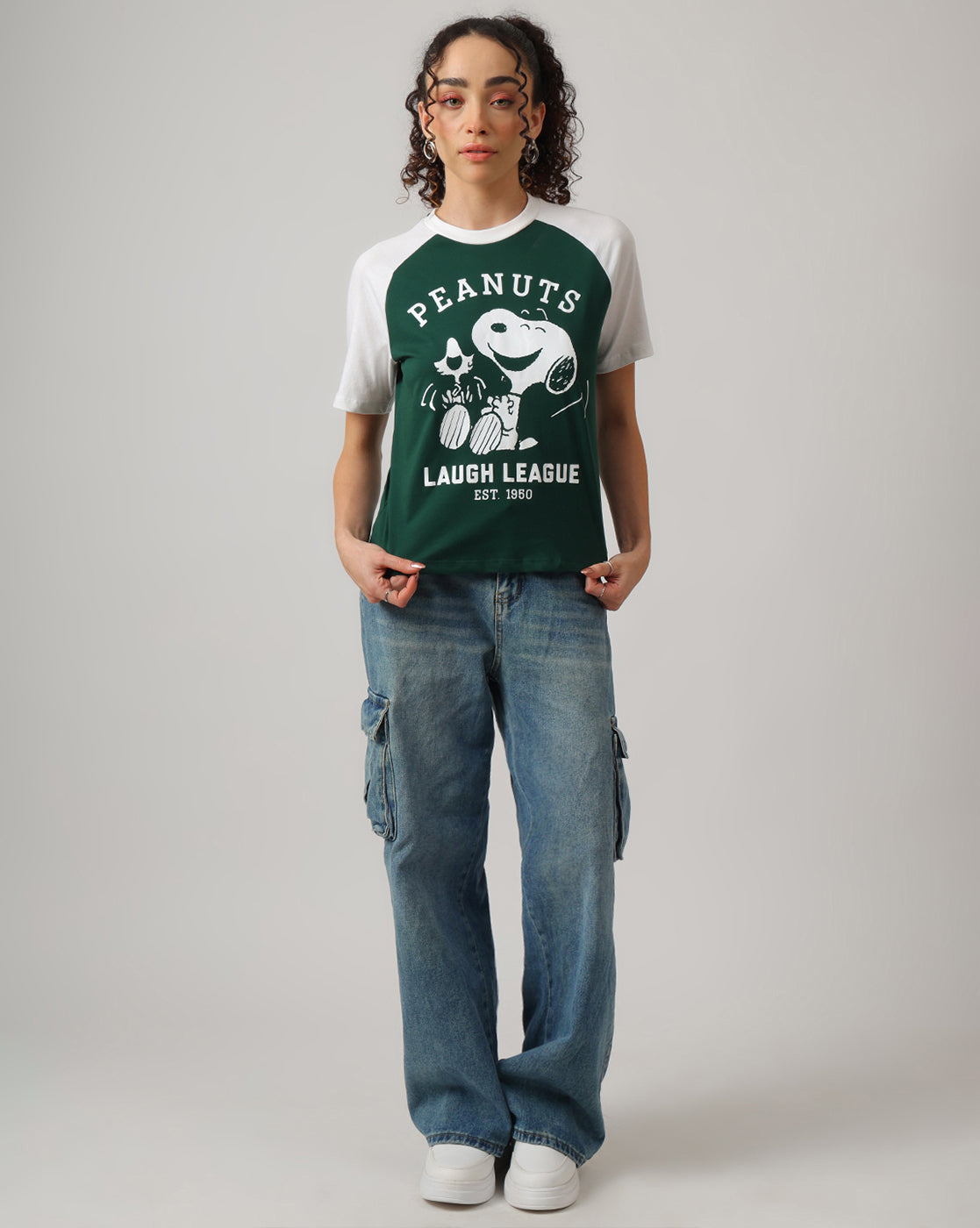 Peanuts Regular Fit Round Neck Tshirt  Young Women