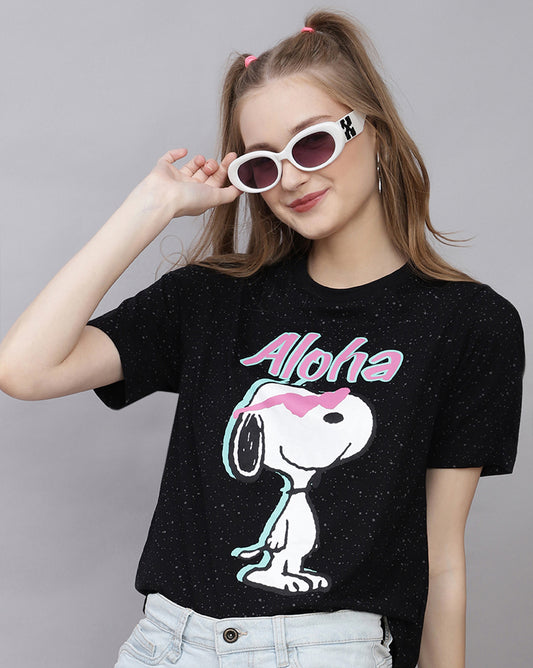 Peanuts Printed Regular Fit Tshirt For Women