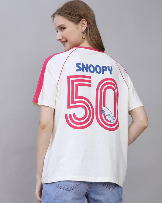 Snoopy Printed Oversized Tshirt For Women