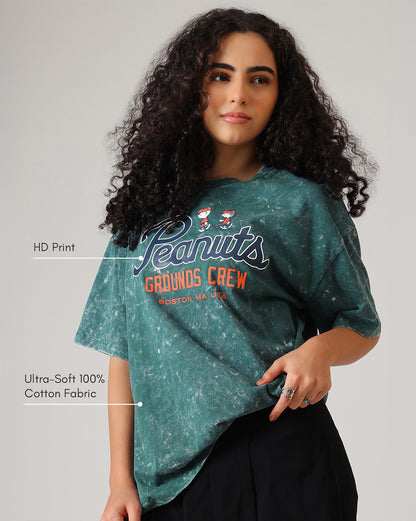 Peanuts Grounds Crew Oversized Tshirt Women