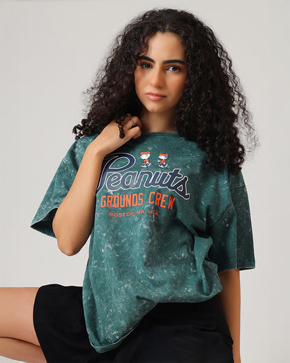 Peanuts Grounds Crew Oversized Tshirt Women