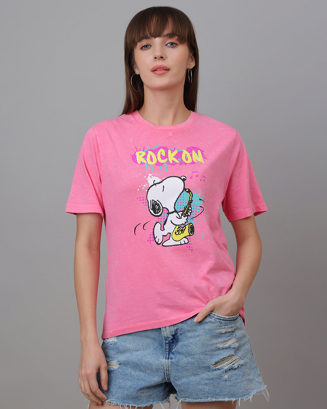 Peanuts Printed Regular Fit Tshirt For Women
