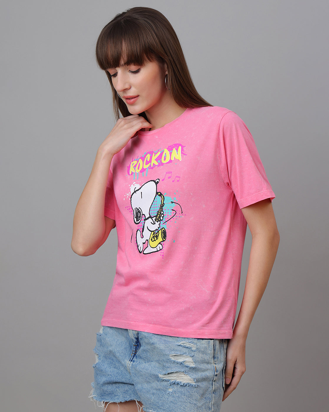 Peanuts Printed Regular Fit Tshirt For Women