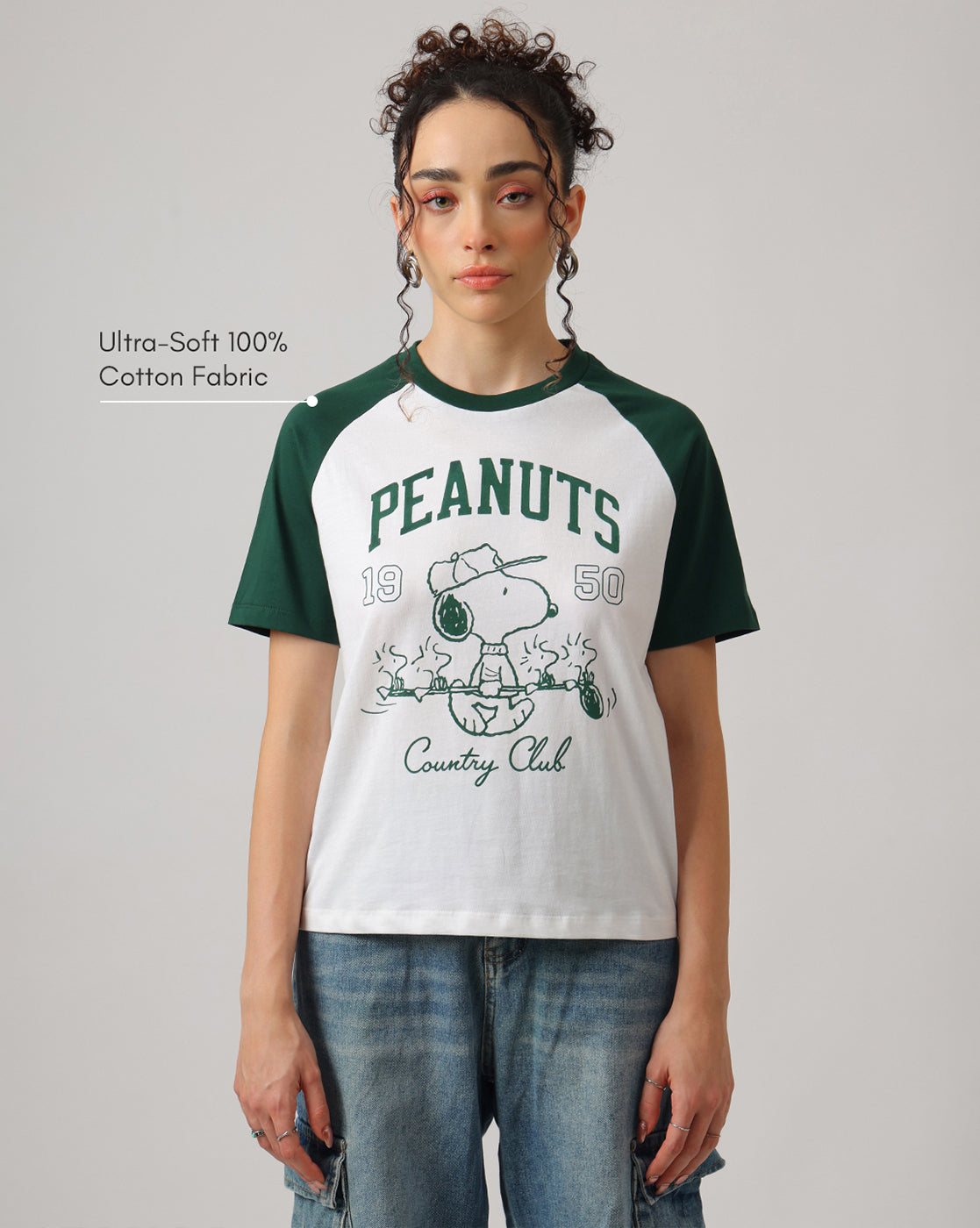 Peanuts Raglan Regular Fit Tshirt Women