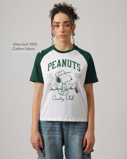 Peanuts Raglan Regular Fit Tshirt Women