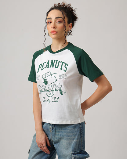 Peanuts Raglan Regular Fit Tshirt Women