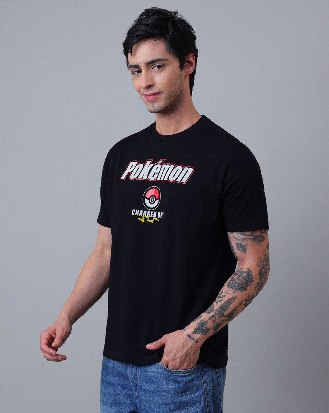 Pokemon Printed Relaxed Fit Tshirt For Men