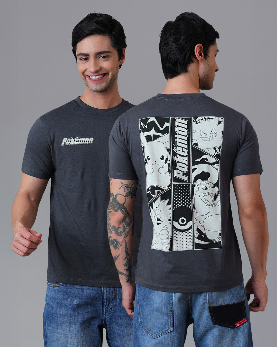 Pokemon Printed Regular Fit Tshirt For Men