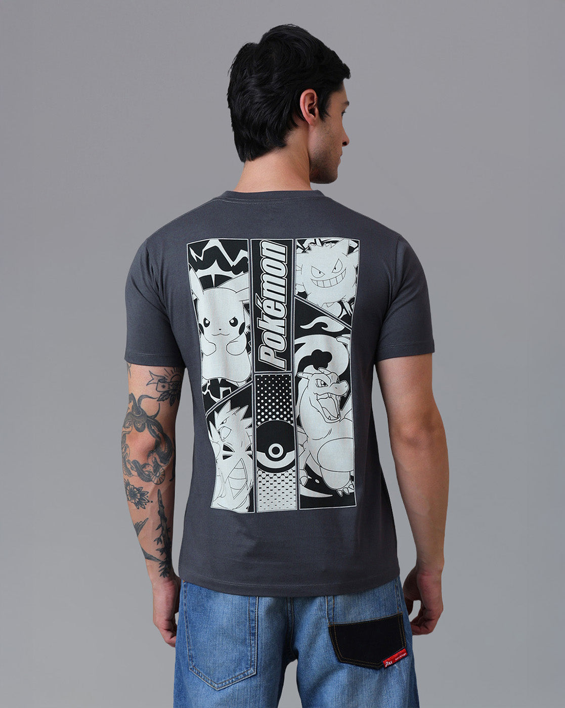 Pokemon Printed Regular Fit Tshirt For Men