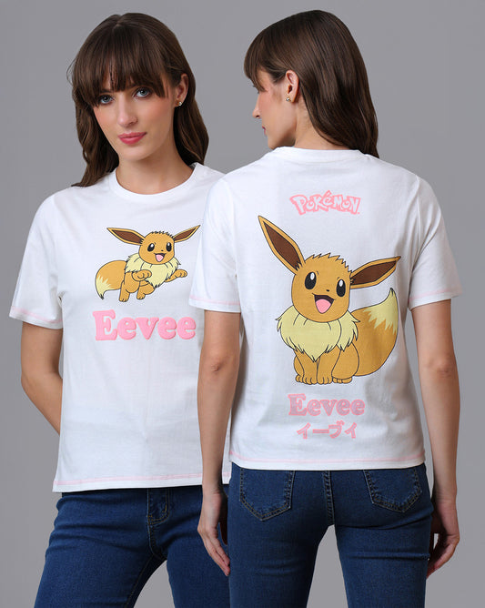 Pokemon Printed Regular Fit Tshirt For Women