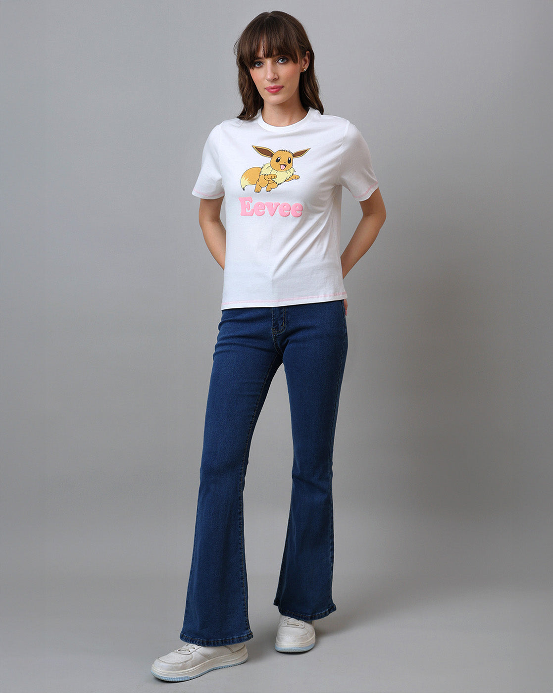 Pokemon Printed Regular Fit Tshirt For Women