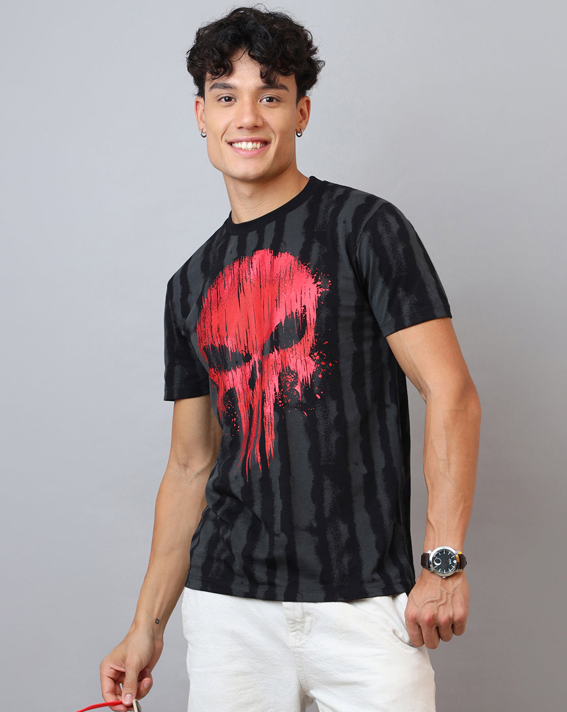 Punisher Printed Regular Fit Tshirt For Men