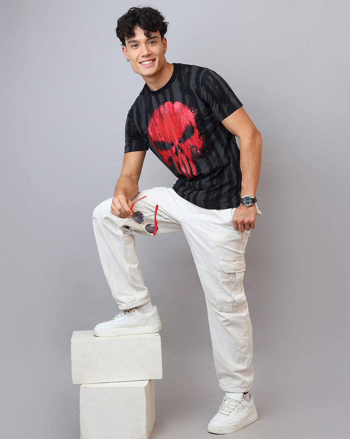Punisher Printed Regular Fit Tshirt For Men