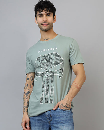 Punisher Embroidered Regular Fit Tshirt  Men