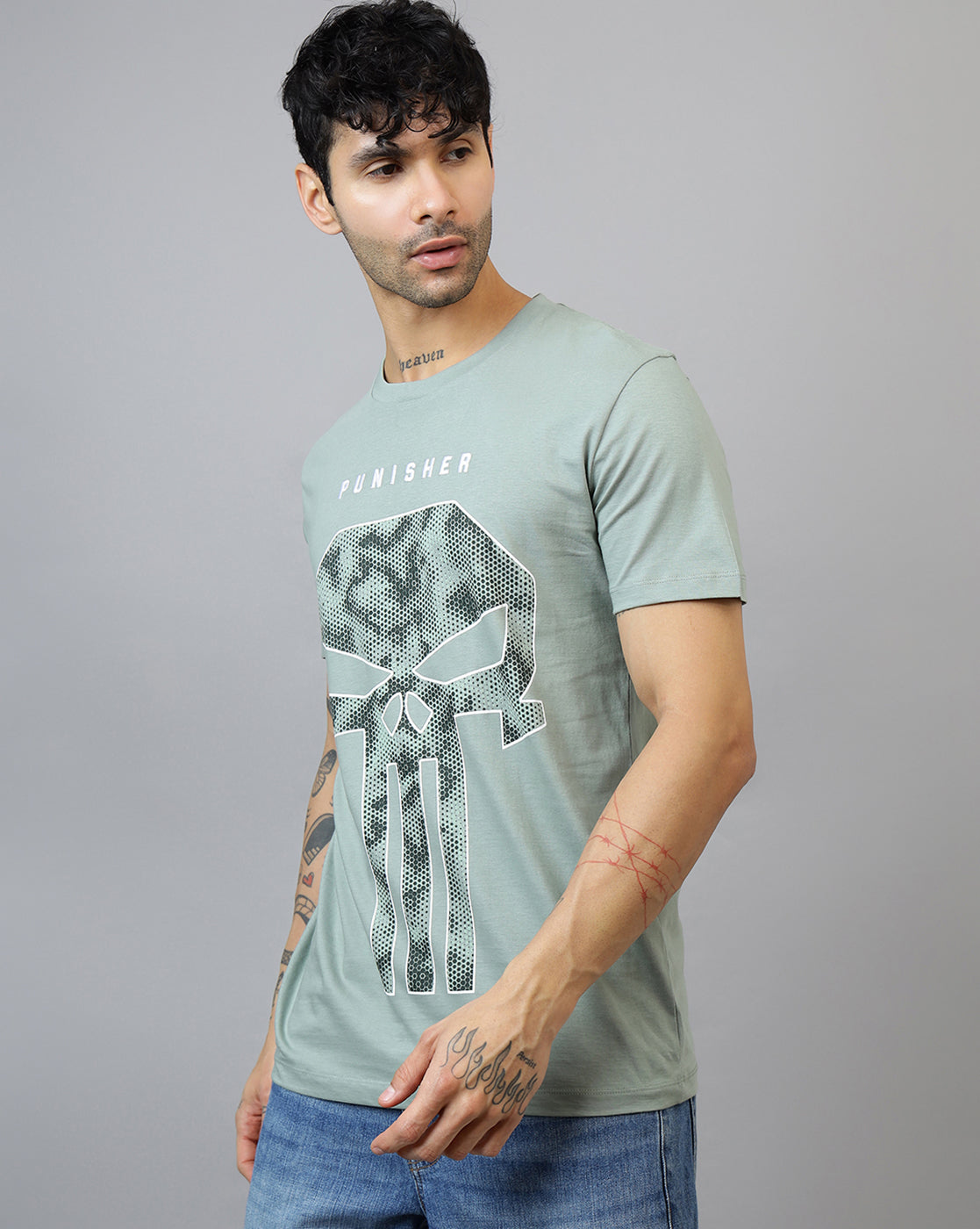 Punisher Printed Regular Fit Tshirt For Men