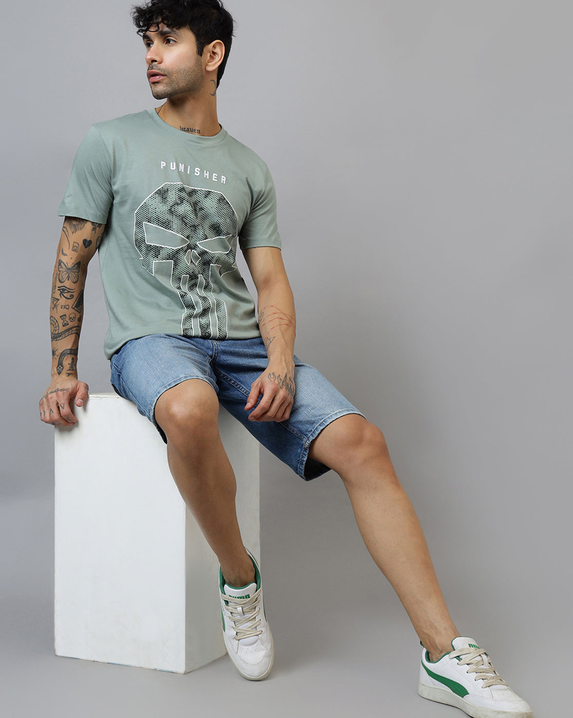 Punisher Printed Regular Fit Tshirt For Men