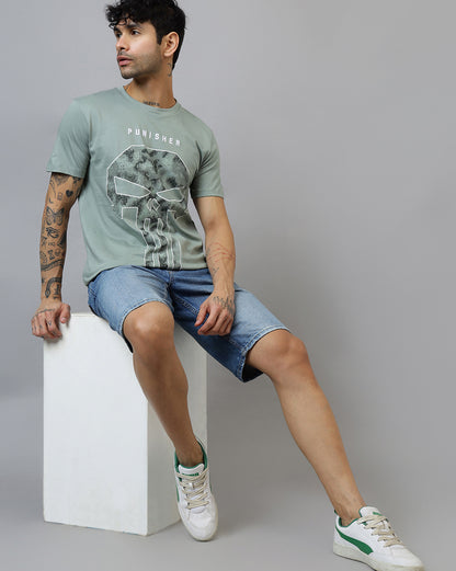 Punisher Embroidered Regular Fit Tshirt  Men