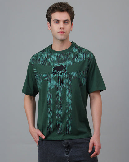 Punisher Embroidered Oversized Tshirt  Men