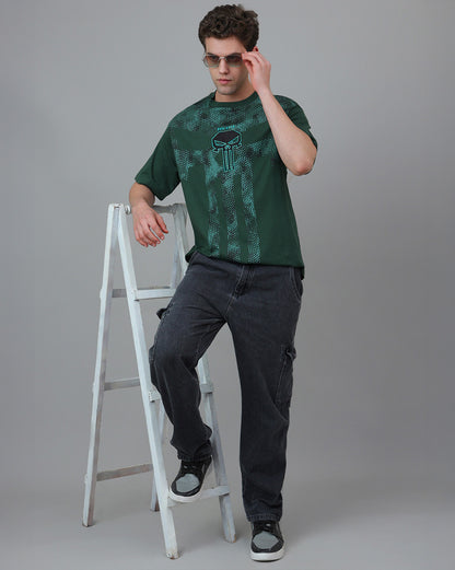 Punisher Embroidered Oversized Tshirt  Men