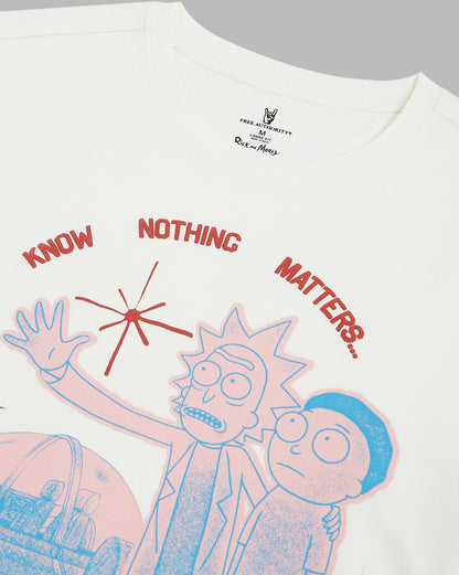 Rick & Morty Off White Oversized Tshirt Men