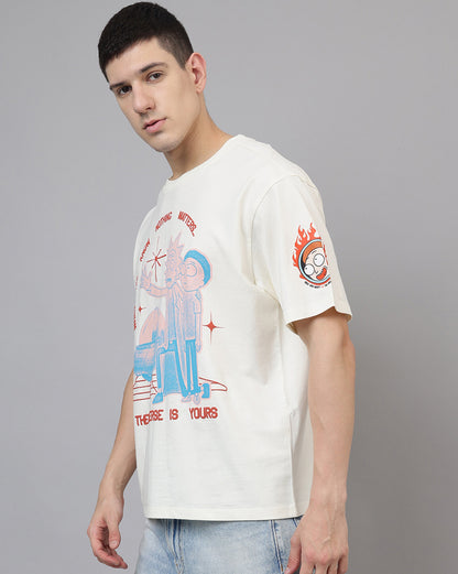 Rick & Morty Off White Oversized Tshirt Men