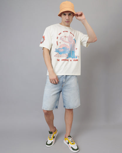 Rick & Morty Off White Oversized Tshirt Men