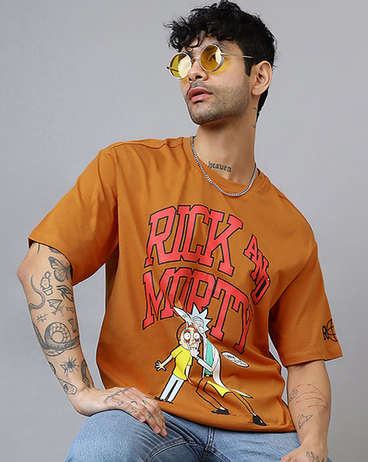 Rick & Morty Printed Oversize Tshirt For Men