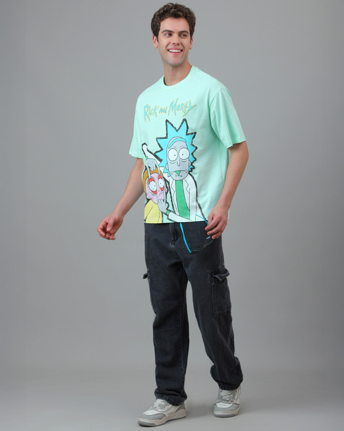 Rick & Morty Printed Oversized Tshirt For Men