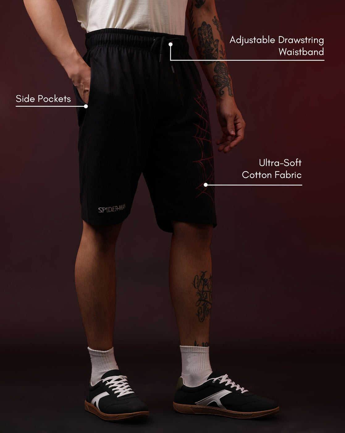 Spiderman Regular Fit Shorts Men