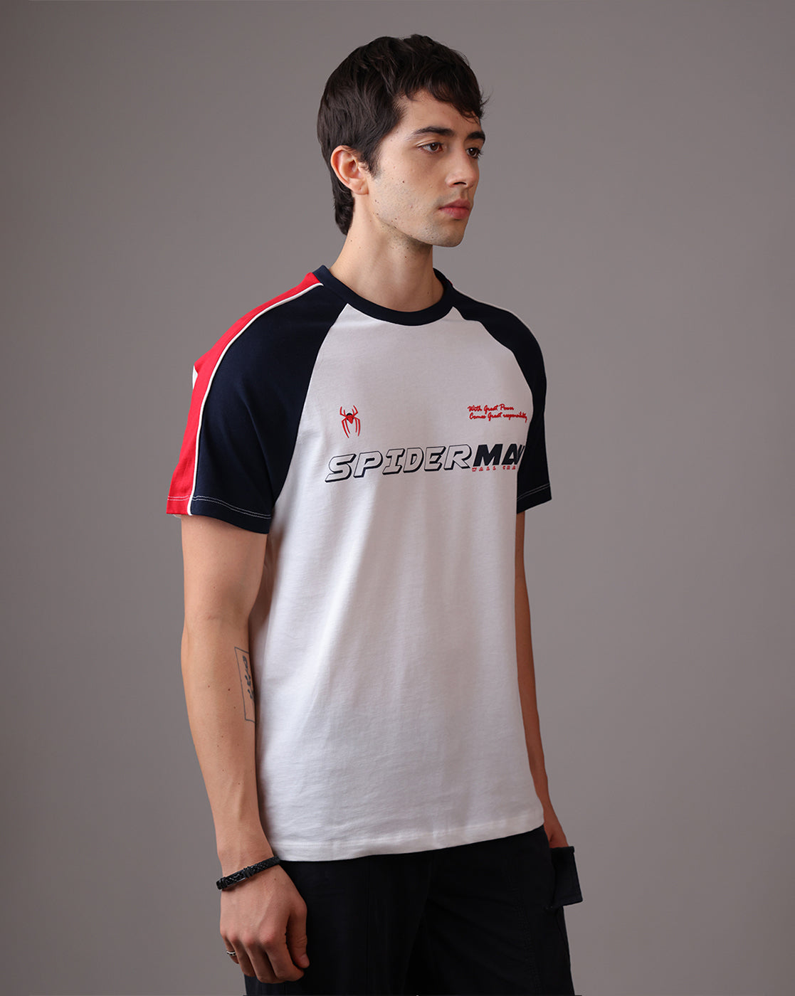 Spider-Man Relaxed Fit Raglan Tshirt  Men